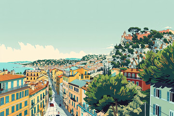 Wall Mural - Majestic Views: Castle Hill, Nice