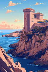 Wall Mural - Island Fortress: Exploring Château d'If