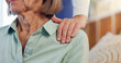 © WesSide/peopleimages.com - Hands, nursing home and support with trust for advice or healthcare, talk or sad for retirement. People, helping others and nurse with empathy for elderly patient with problem, counselling in clinic