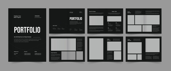 Wall Mural - architecture portfolio book layout and architecture portfolio layout template