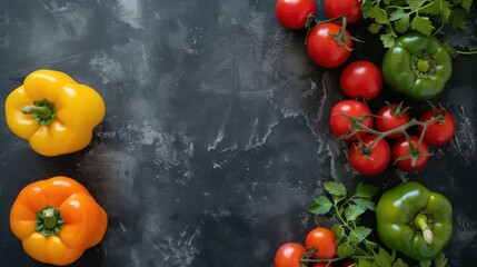 Canvas Print - tomatoes and peppers