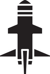 Poster - Rocket and Missile Glyph Icon