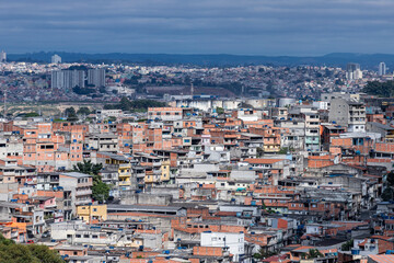 Wall Mural - Shacks in the favellas, a poor neighborhood in Sao Paulo, Brazil.