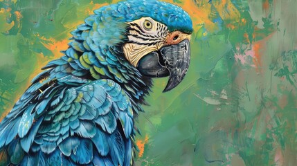 Poster - blue and yellow macaw