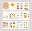 © ElenaVector44 - Set of Educational Posters, Kids Wall Decor, Kindergarten Decor, Classroom Posters, Feelings, Letters, Numbers, Colors, Seasons, Preschool Wall Prints, Kids Bible verse, Vector kids design