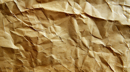 Wall Mural - high-resolution crumpled brown paper texture background