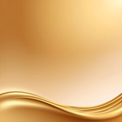 Wall Mural - Wavy golden background with shiny texture and bright light, offering an empty space for text