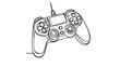 © Ibrahim - one line drawing of a video game controller