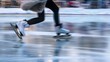 © pkproject - Graceful Ice Skater Speeding on the Rink in Winter Sports Performance