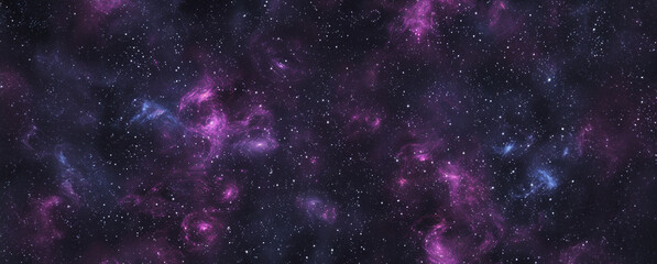 Wall Mural - purple and blue nebulae in a starry night sky