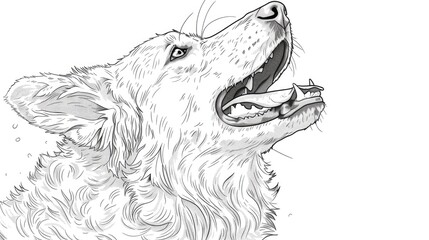 Wall Mural - sketch of dog