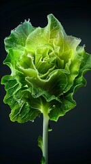 Canvas Print - Closeup of Green Lettuce-Like Kidney System