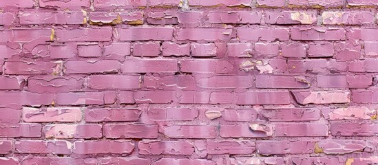 Fototapete - An aged pink brick wall provides a textured background with space for copying images.