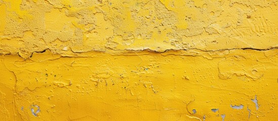Fototapete - Copy space image available on a textured yellow-painted wall for your background text.