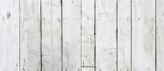 Wall Mural - Background featuring a white wooden pattern and texture with copy space image.