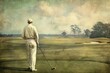 © Kevin - a man standing on top of a green golf course
