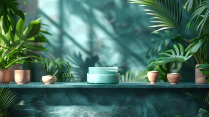 Wall Mural - Tropical Beauty Product Display