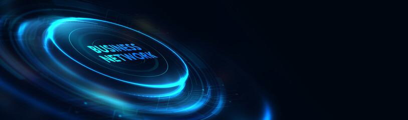 Wall Mural - business, technology, internet and network concept. online business network. 3d illustration