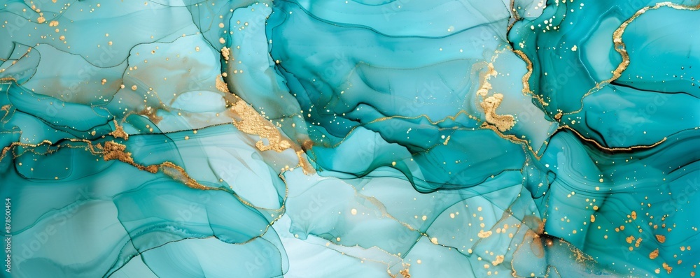Abstract art in marble style with swirling alcohol ink patterns in ...