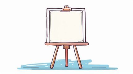 Canvas Print - easel with blank canvas