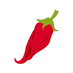 Sticker - paprika pepper chili cartoon. sketch food, mexican cayenne, jalapeno vegetable paprika pepper chili sign. isolated symbol vector illustration