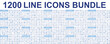 © alexdndz - Mega set of vector thin line icons. Editable stroke. Contains such icon collection as finance, core values, business process, commerce, learning, shopping, marketing, teamwork. Linear pictogram pack.