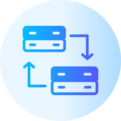 Wall Mural - Data Transaction gradient icon