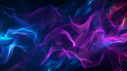 Wall Mural - Abstract Purple and Blue Swirling Waves.