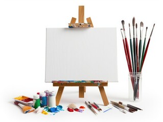 Sticker - easel with blank canvas