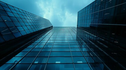 Canvas Print - Modern Glass Buildings Reaching for the Sky