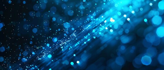 futuristic abstract background with digital blue light effects, ideal for modern technology and cybe