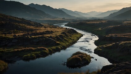 a landscape in flux, constantly reshaped by natural forces ai_generated