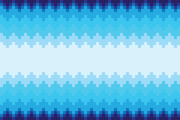 Wall Mural - Fabric blue pixel abstract geometric pattern shape vector design.