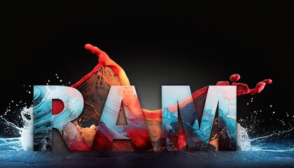 Dynamic Color Splash RAM Graphic Design