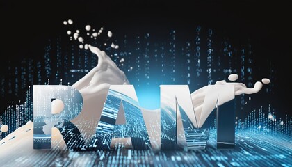 Advanced Modern RAM Memory Technology Illustration