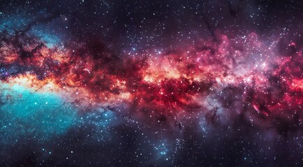Wall Mural - abstract space background. galaxies, nebula and stars in space.