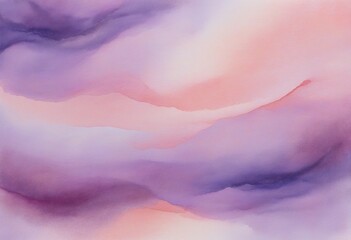 Canvas Print - Blurred pink and purple abstract watercolor design with a soft sunrise aesthetic