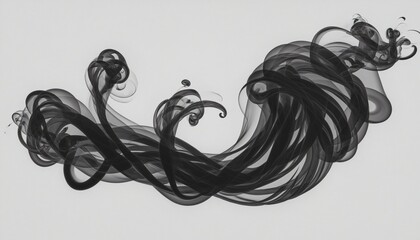 Wall Mural - blue smoke swirling in the sky, isolated and abstract