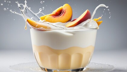 Creating a delicious and nutritious whole fruit dairy smoothie with a splash of peach and mango