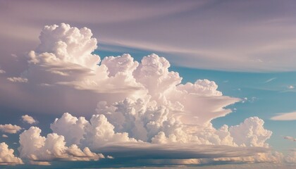 Canvas Print - minimalist cloud wallpaper in soft pastel colors for a serene outdoor aesthetic