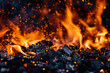 © Damianius - Bright Glowing Fire Sparks From A Fire On A Dark Background For Graphic Ideas Created Using Artificial Intelligence