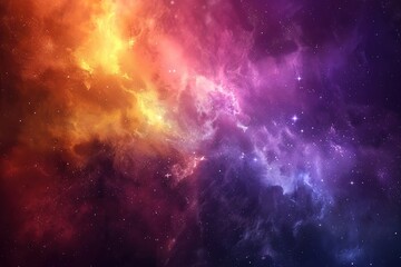 Wall Mural - vibrant cosmic nebula with bright colors in outer space
