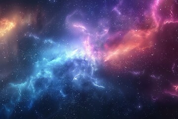 Wall Mural - vibrant cosmic nebula with bright colors in outer space