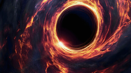 Wall Mural - a black hole in the vast expanse of space, surrounded by stars close to the solar system.