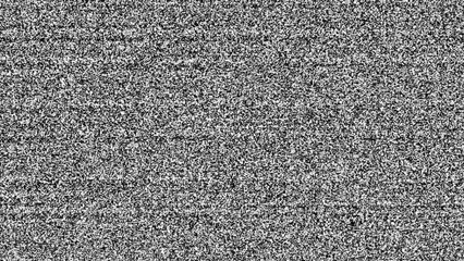 Poster - Old Retro TV - Static tv black and white noise caused by bad signal reception. Loop animation