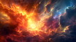© Julia - Solar flares interacting with vibrant, colorful clouds of gas