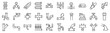 © SkyLine - Set of 30 outline icons related to pipeline. Linear icon collection. Editable stroke. Vector illustration