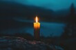 © Ольга Лукьяненко - A candle burning brightly in the darkness, a beacon of hope in challenging times