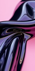 A detailed macro shot of smooth satinlike waves and curves with a reflective surface The shapes flow and overlap capturing light to display a blend of dark purples Onahau and subtle pinks The backgrou