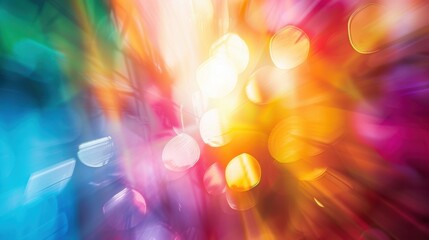 Poster - abstract colorful lights blurred background